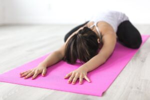 Woman Doing Yoga Stretch